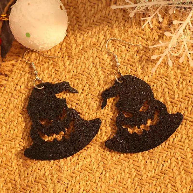 PU Leather Hat Shape Earrings - Trendsi - Flyclothing LLC