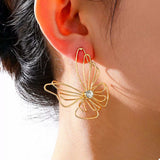 18K Gold-Plated Butterfly Earrings - Trendsi - Flyclothing LLC