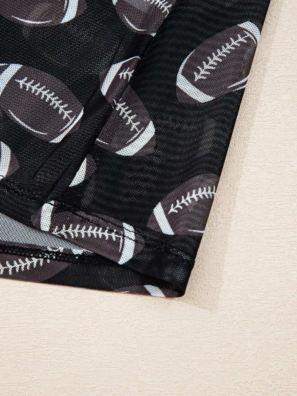 Game Day Mesh Sheer Long Sleeve Top - Trendsi - Flyclothing LLC