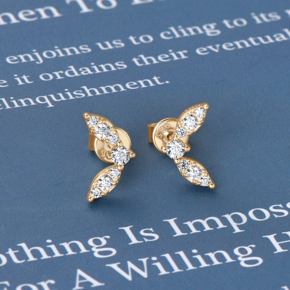 Moissanite 925 Sterling Silver Stud Earrings - Trendsi - Flyclothing LLC