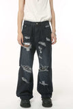 Distressed Wide Leg Pocketed Men's Jeans - Trendsi - Flyclothing LLC