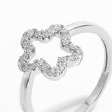 925 Sterling Silver Inlaid Zircon Ring - Trendsi - Flyclothing LLC