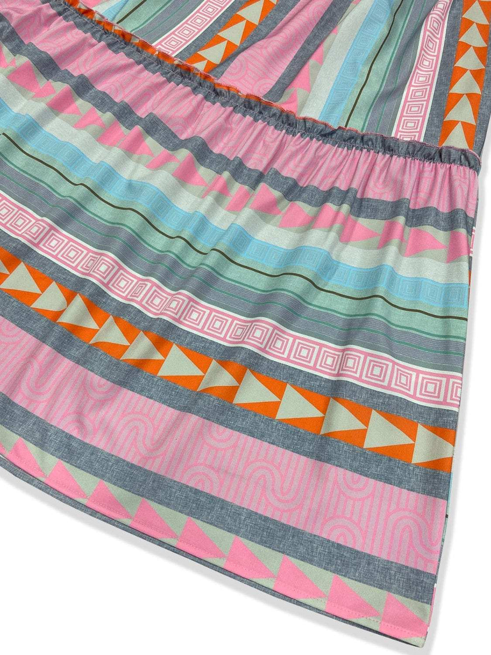 Ruffled Striped Long Sleeve Dress - Trendsi - Flyclothing LLC