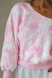 Floral Print One-Shoulder Oversized Sweatshirt - Trendsi - Flyclothing LLC