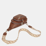 PU Leather Crossbody Bag with Two Detachable Strap - Trendsi - Flyclothing LLC