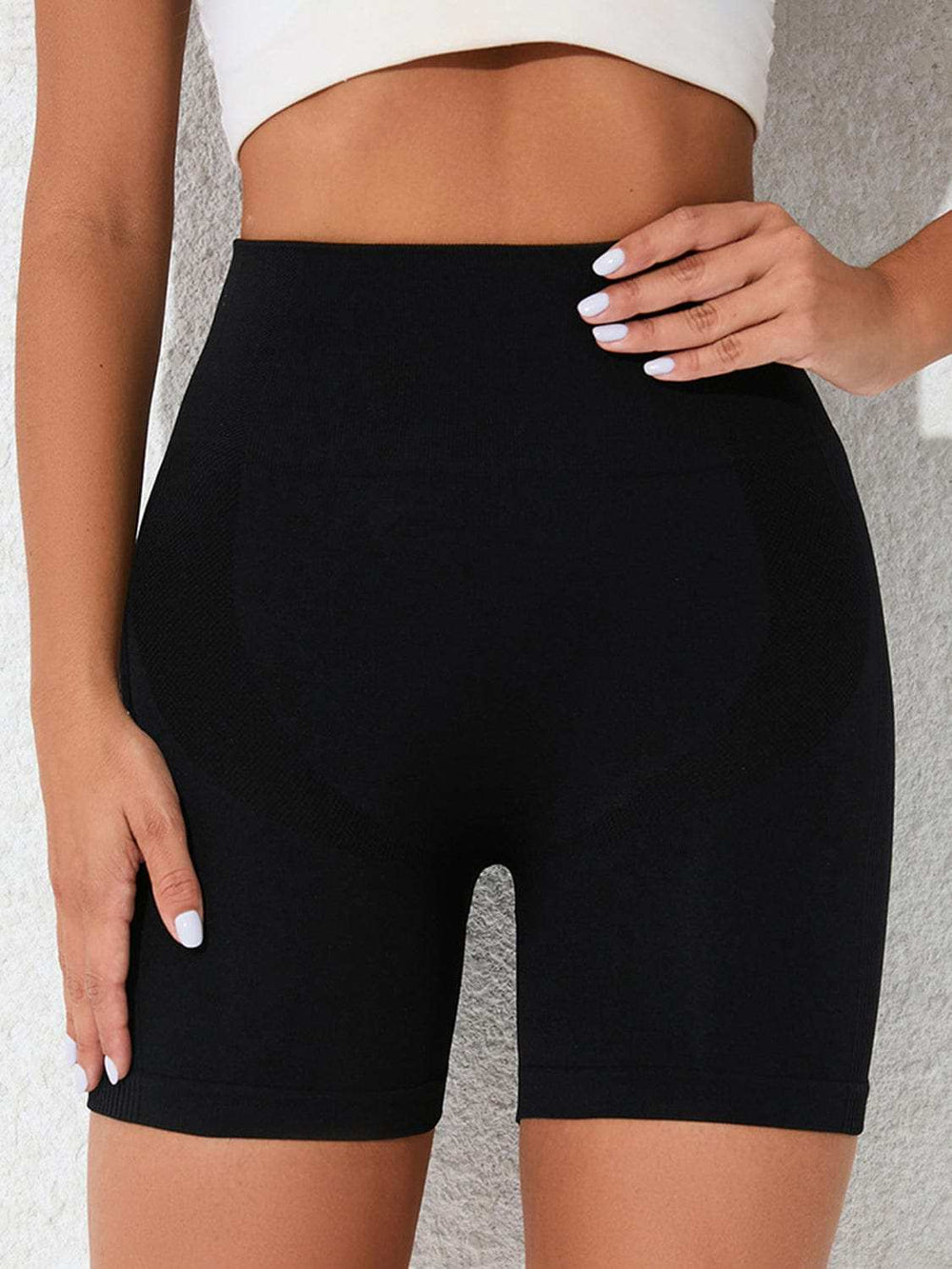 High Waist Active Shorts - Trendsi - Flyclothing LLC