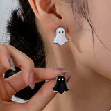 2 Pair Halloween Ghost Stud Earrings - Trendsi - Flyclothing LLC