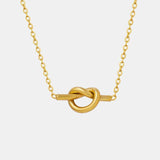 18K Gold-Plated Titanium Steel Knot Necklace - Trendsi - Flyclothing LLC