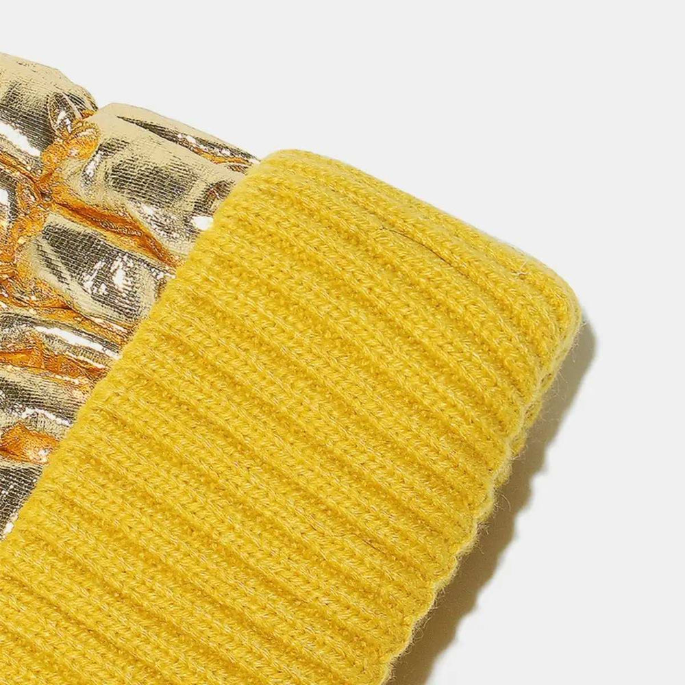 Thermal Knit Hat with Pompom - Trendsi - Flyclothing LLC