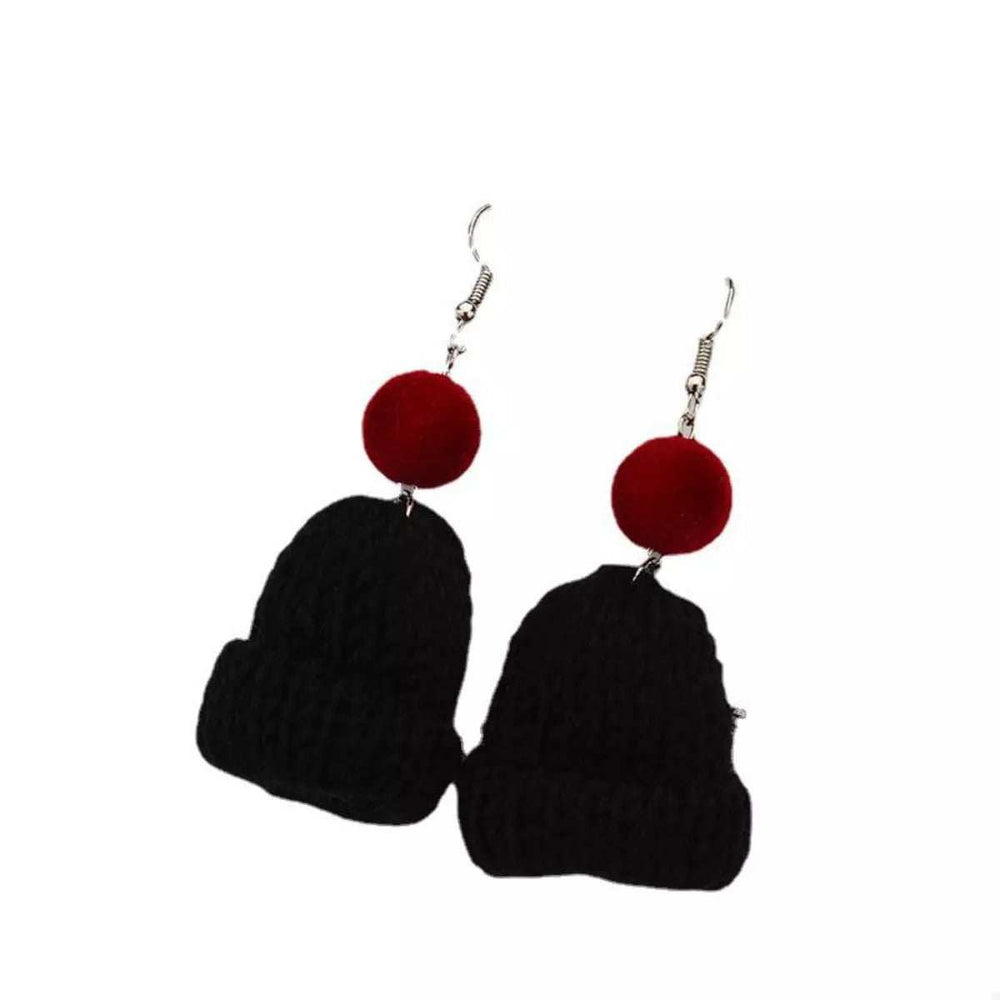 Christmas Knitted Beanie Earrings - Trendsi - Flyclothing LLC
