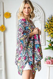 Heimish Full Size Multi Color Snake Open Cardigan Plus Size - Trendsi - Flyclothing LLC