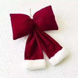 Christmas Velvet Bow Hanging Ornament - Trendsi - Flyclothing LLC