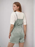 Perfee Drawstring Waist Striped Overalls with Pockets - Trendsi - Flyclothing LLC