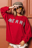 BiBi Merry Glitter Christmas Drop Shoulder Top - Trendsi - Flyclothing LLC