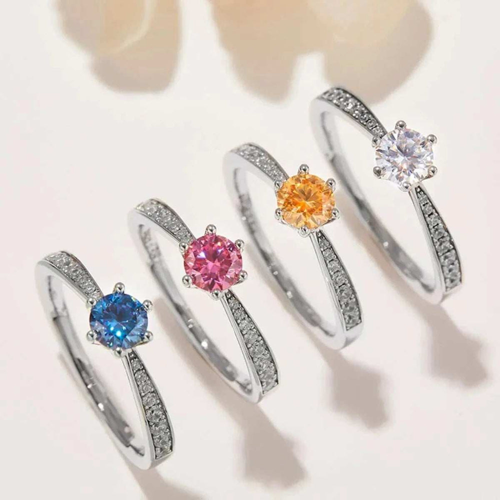 Moissanite 925 Sterling Silver Ring - Trendsi - Flyclothing LLC