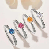 Moissanite 925 Sterling Silver Ring - Trendsi - Flyclothing LLC