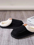 Contrast Round Toe Flat Slippers - Trendsi - Flyclothing LLC