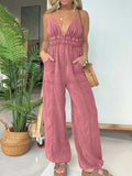 Full Size Wide Leg Spaghetti Strap Jumpsuit Plus Size - Trendsi - Flyclothing LLC