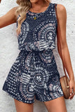 Boho Floral Print Sleeveless Summer Romper - Trendsi - Flyclothing LLC