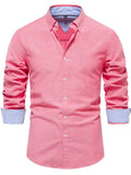 Men's Button Down Collared Neck Shirt - Trendsi - Flyclothing LLC
