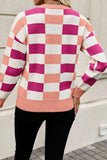 Color Block Round Neck Sweater - Trendsi - Flyclothing LLC