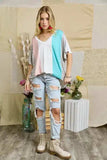 ADORA Colorblock Casual Knit Tunic Top - Trendsi - Flyclothing LLC