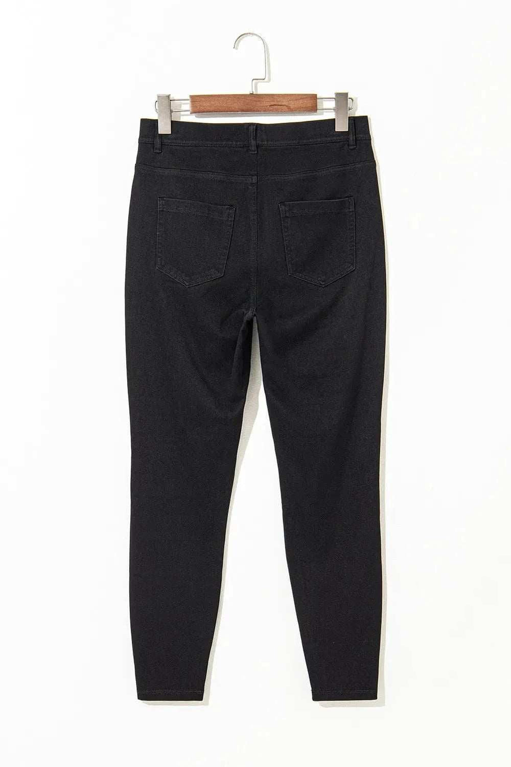 High Waist Jeans with Pockets - Trendsi - Flyclothing LLC