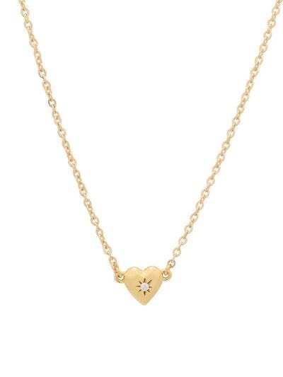 Zircon Heart Pendant Necklace - Trendsi - Flyclothing LLC