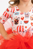 Puppy Love 3/4 Sleeve Tutu Leotard - Mila & Rose ® - Flyclothing LLC