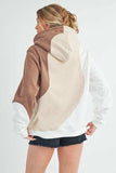 Aemi + Co Color Block Hoodie with Kangaroo Pocket - Trendsi - Flyclothing LLC