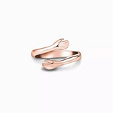 925 Sterling Silver Hug Bypass Ring - Trendsi - Flyclothing LLC