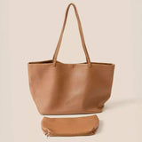 Fame Soft Solid Color Tote Bag - Trendsi - Flyclothing LLC