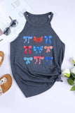 Bow Graphic Round Neck Tank - Trendsi - Flyclothing LLC
