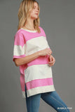 Umgee Mineral Wash ColorBlock Tunic Dress - Trendsi - Flyclothing LLC