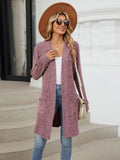 Open Front Long Sleeve Cardigan - Trendsi - Flyclothing LLC