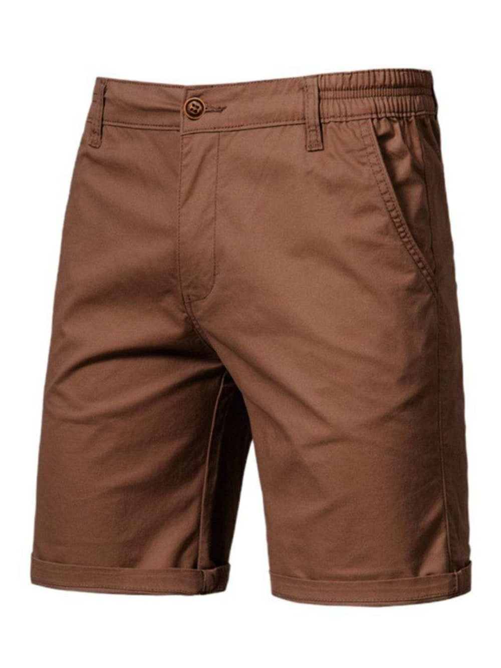 Men's Elastic Waist Shorts with Pockets - Trendsi - Flyclothing LLC