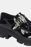 Forever Link Buckled Platform Lug Sole Loafers - Trendsi - Flyclothing LLC