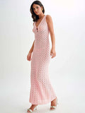 Openwork Sleeveless Maxi Dress - Trendsi - Flyclothing LLC