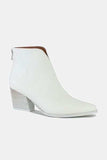Beast Fashion PU Leather Block Heel Boots with Back Zippers - Trendsi - Flyclothing LLC