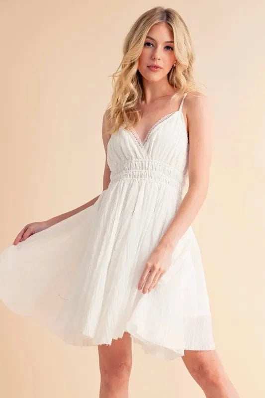 Aemi+Co Lace Detail Mini Cami Dress - Trendsi - Flyclothing LLC