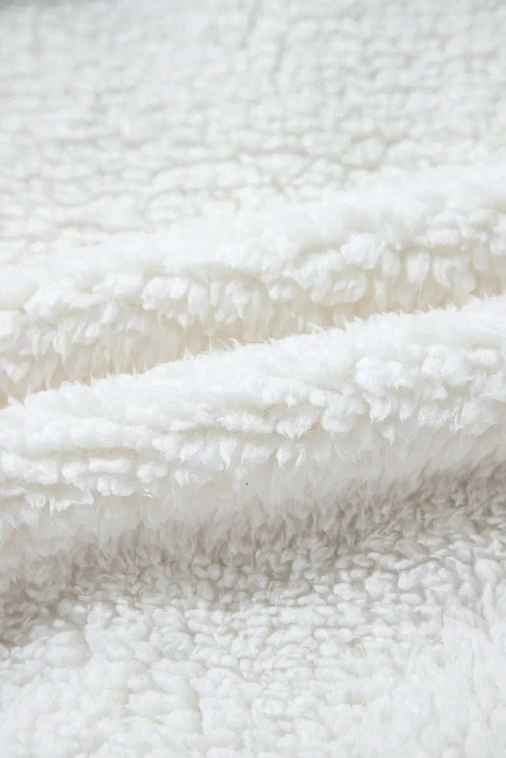 Fuzzy One Button Long Sleeve Jacket - Trendsi - Flyclothing LLC