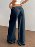 Wide Leg Drawstring Casual Pants - Trendsi - Flyclothing LLC