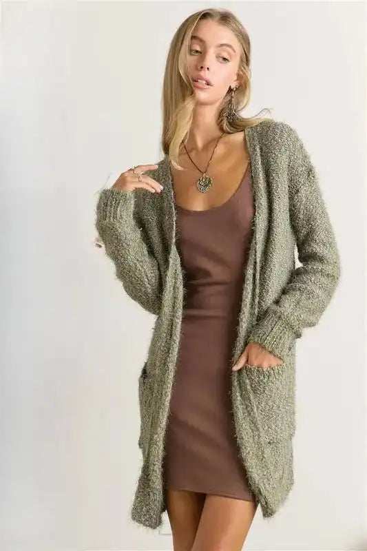 ADORA Comfy Fuzzy Sweater Cardigan - Trendsi - Flyclothing LLC