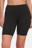 Zenana High Waist Active Shorts - Trendsi - Flyclothing LLC