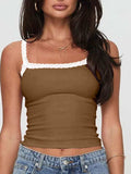 Lace Detail Cropped Cami - Trendsi - Flyclothing LLC