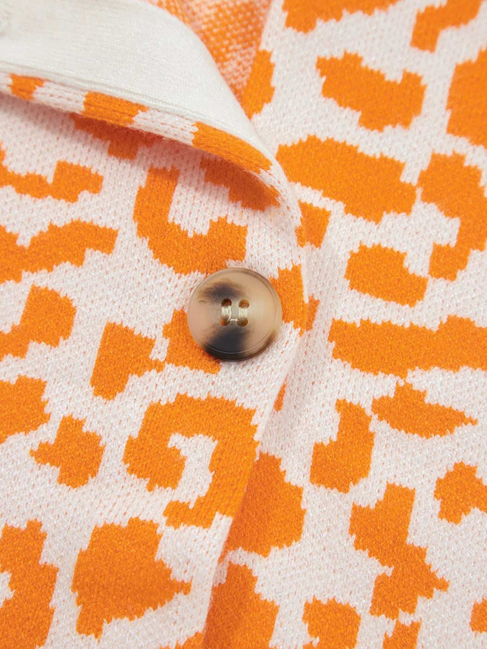 Leopard Drop Shoulder Chunky Knitted Cardigan - Trendsi - Flyclothing LLC