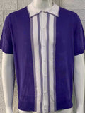 Men's Collared Neck Striped Contrast Knit Polo - Trendsi - Flyclothing LLC