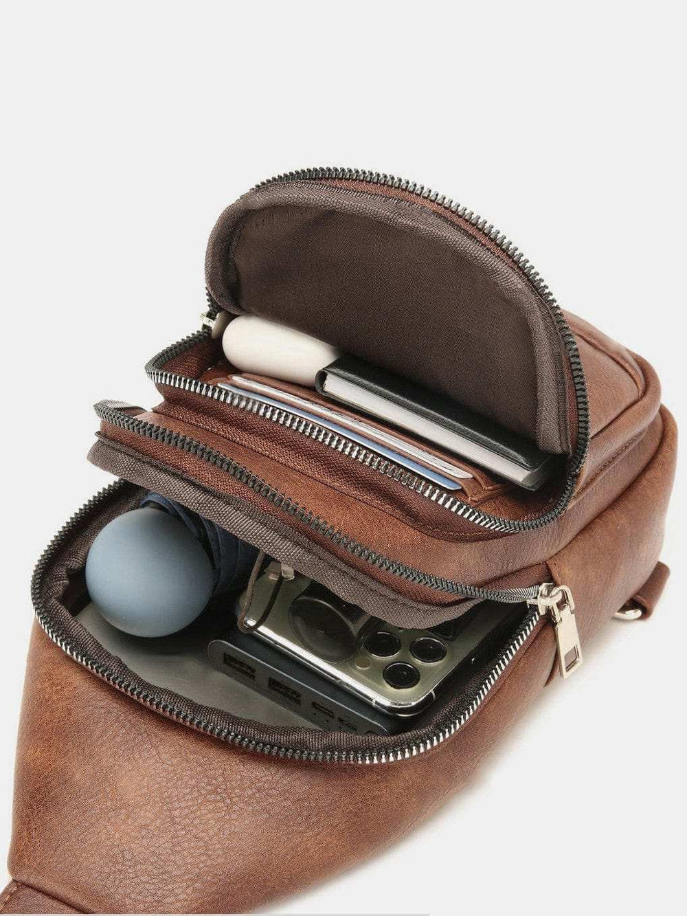 PU Leather Crossbody Bag with Two Detachable Strap - Trendsi - Flyclothing LLC