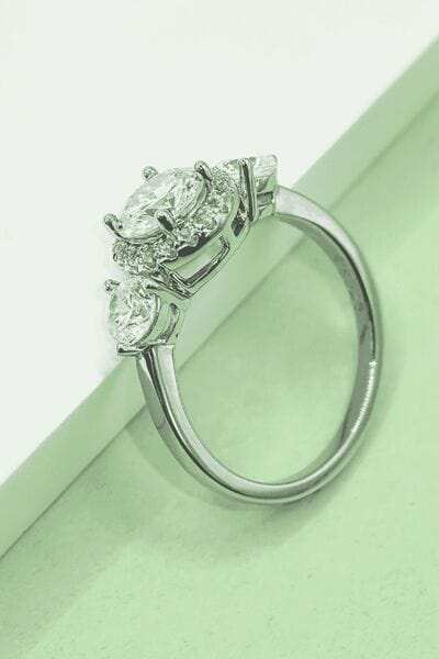 1 Carat Moissanite 925 Sterling Silver Ring - Trendsi - Flyclothing LLC