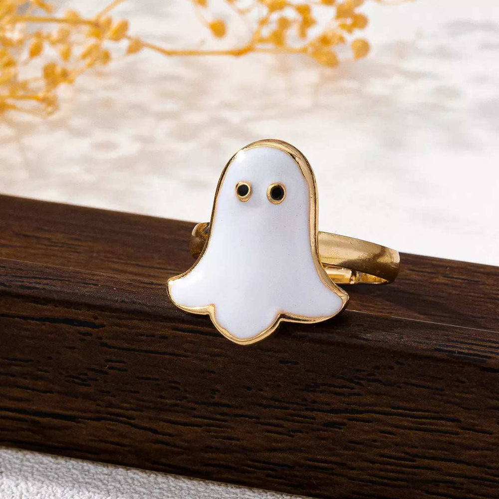 Halloween Ghost 18K Gold-Plated Ring - Trendsi - Flyclothing LLC
